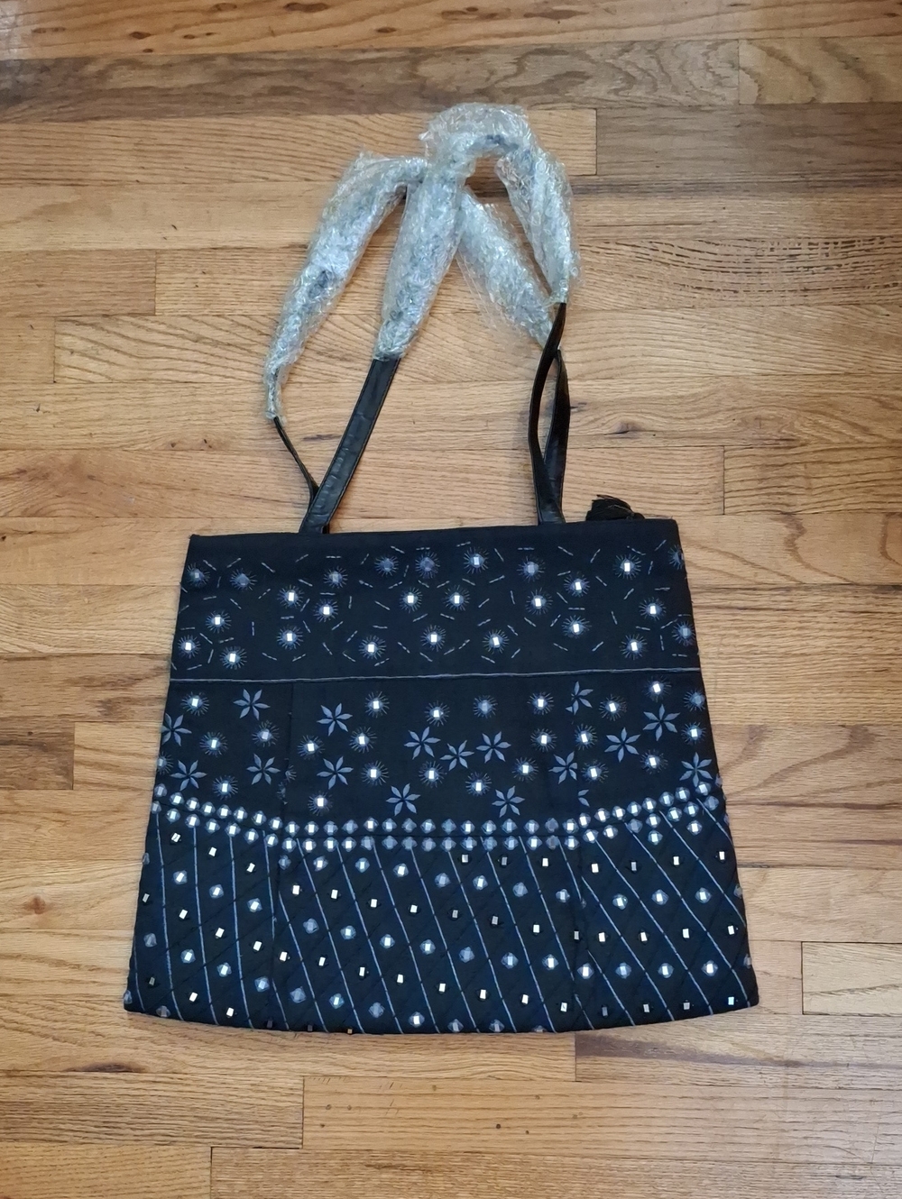 NWT Chan Luu Black Lantern Mirror Tote Bag_1
